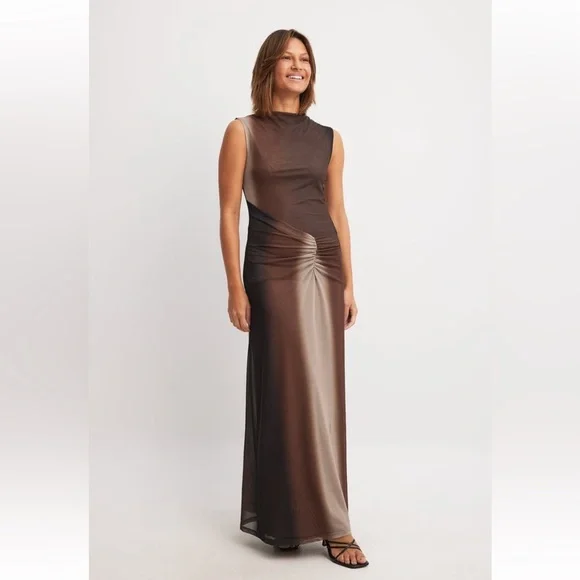 Mesh Sleeveless Maxi Dress - Picture 1 of 8